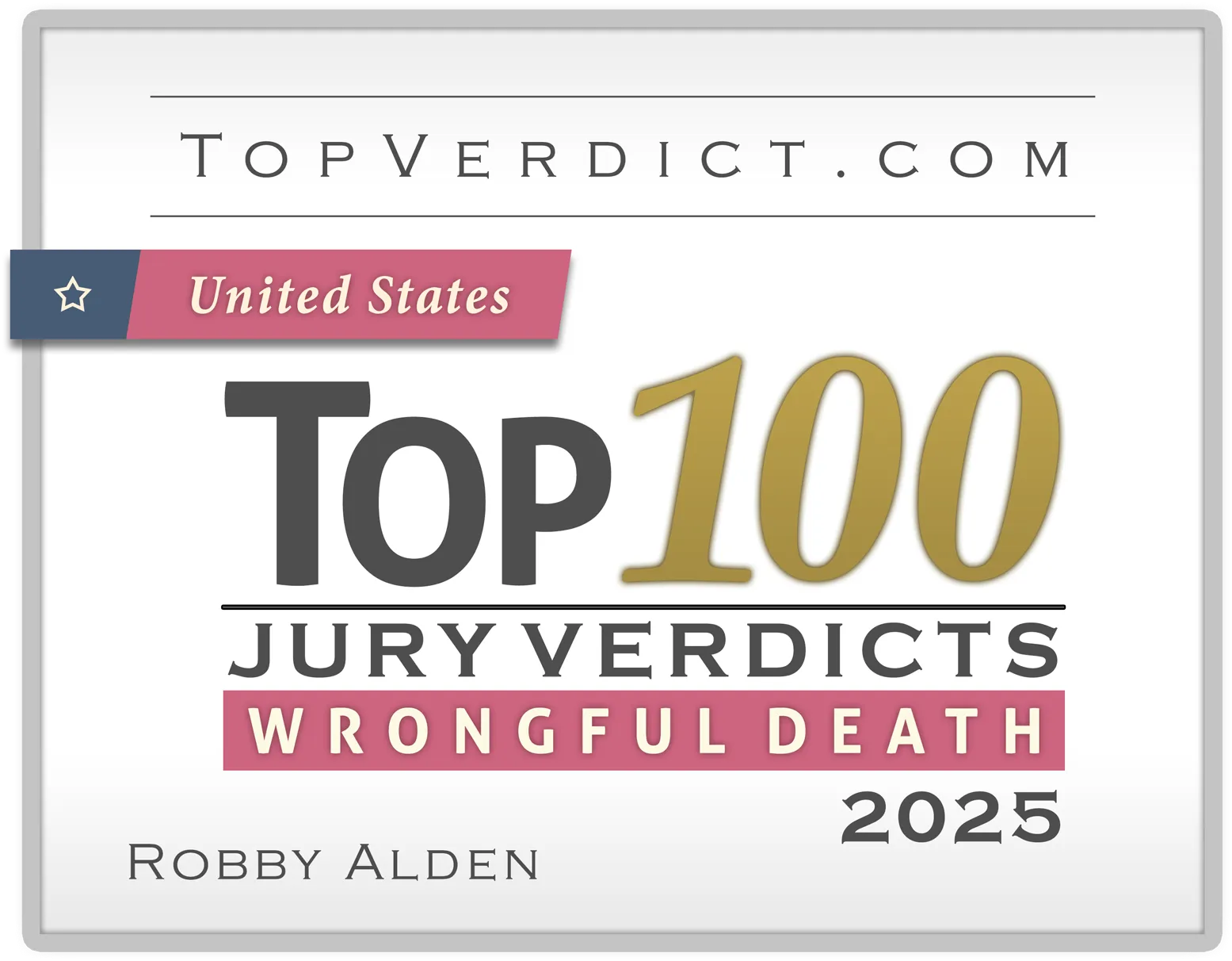 Top 100 Wrongful Death Verdicts 2025